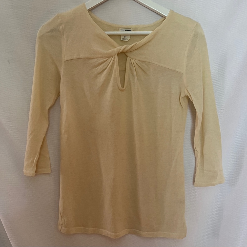 Club Monaco cream knit sweater